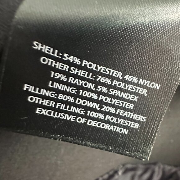 EUC T Tahari Down Jacket Asymmetrical Front Zipper - Size M - Purple/Black - Picture 2 of 12